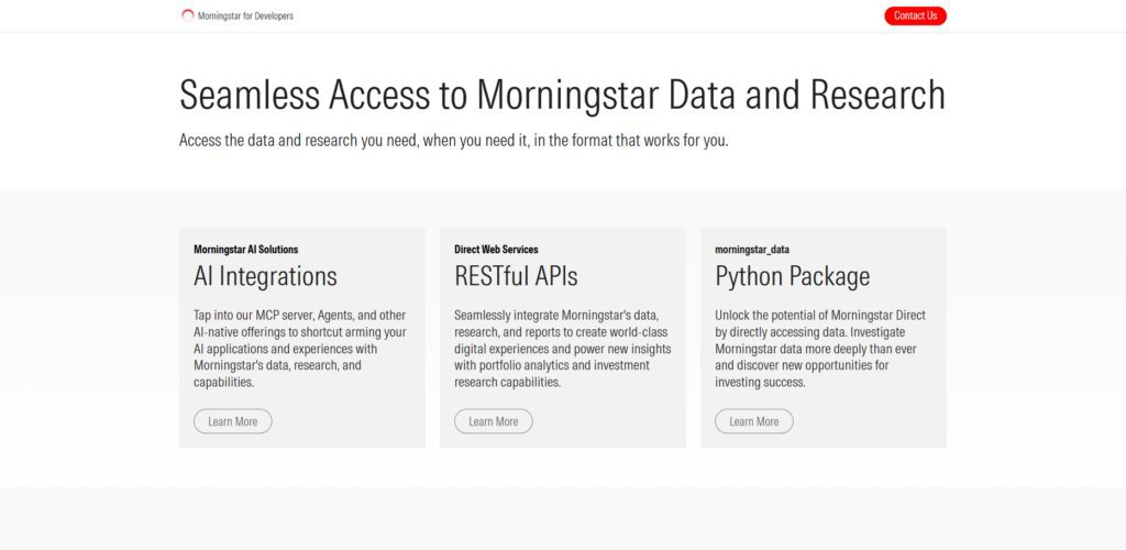 Morningstar Market Data API