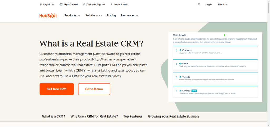 HubSpot Real Estate CRM