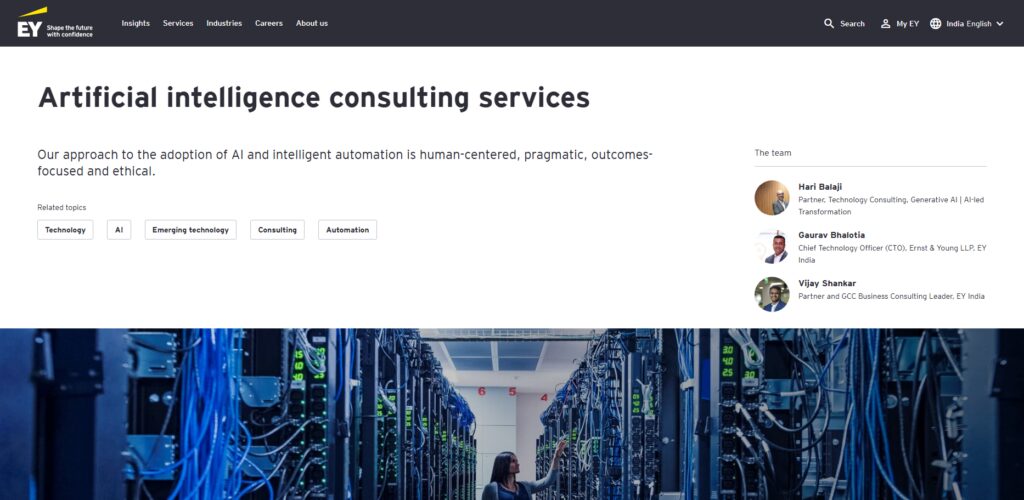 Top 11 DC ChatGPT Governance & Compliance Agencies 6 EY DC AI Consulting