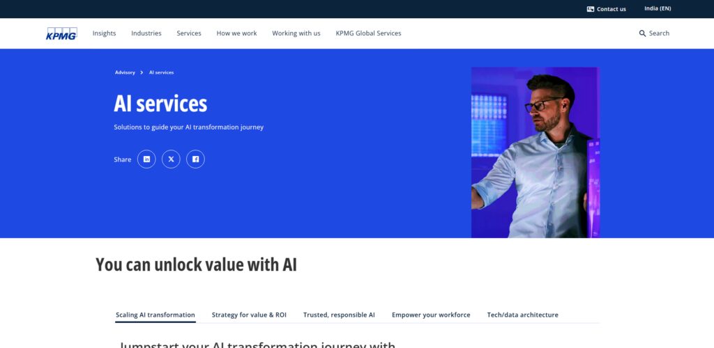 Top 11 DC ChatGPT Governance & Compliance Agencies 5 KPMG AI Advisory DC
