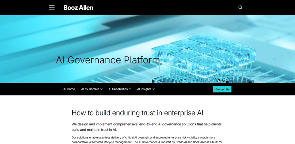 Top 11 DC ChatGPT Governance & Compliance Agencies 2 Booz Allen Hamilton AI Governance