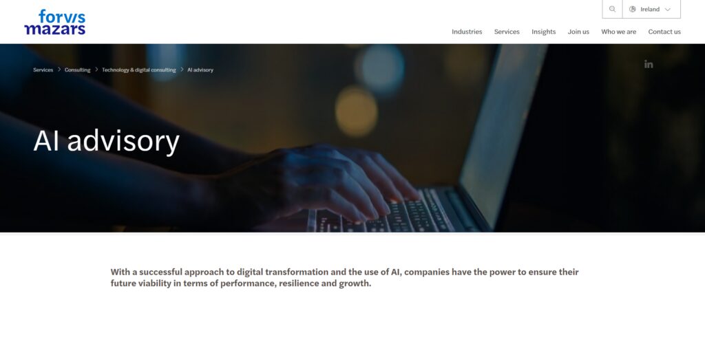 11 Best UK Mid-Market Tech Advisors for ChatGPT ROI Audits 9 Mazars UK AI Advisory