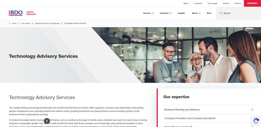 11 Best UK Mid-Market Tech Advisors for ChatGPT ROI Audits 6 BDO UK Tech Advisory