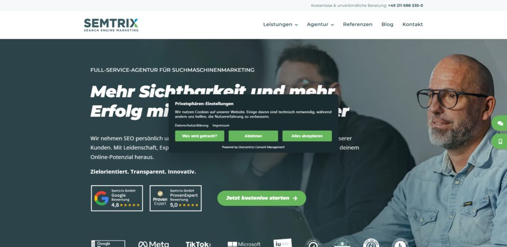 10 Best Hybrid SEO & GEO Agencies in Germany 4 Semtrix GmbH