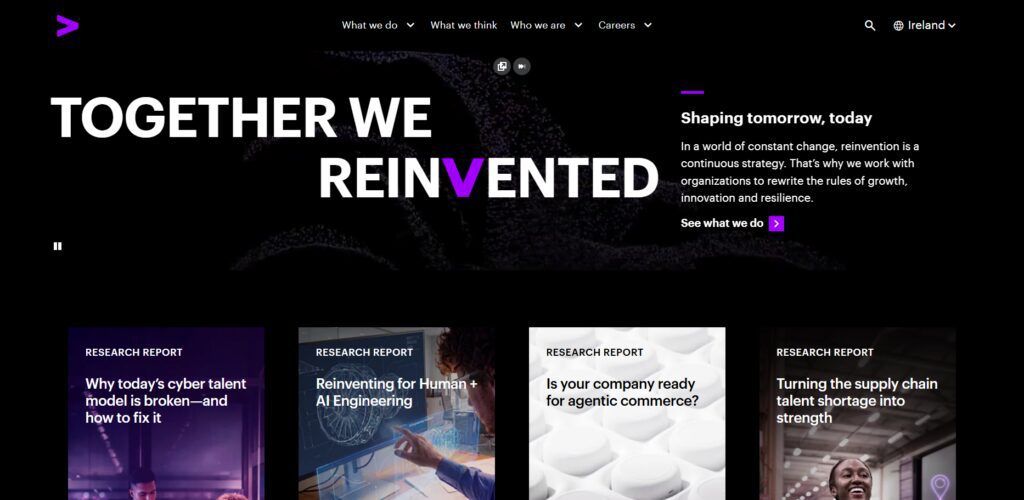 Top 11 Irish AI Consultancies for Workflow Migration 2 Accenture Ireland
