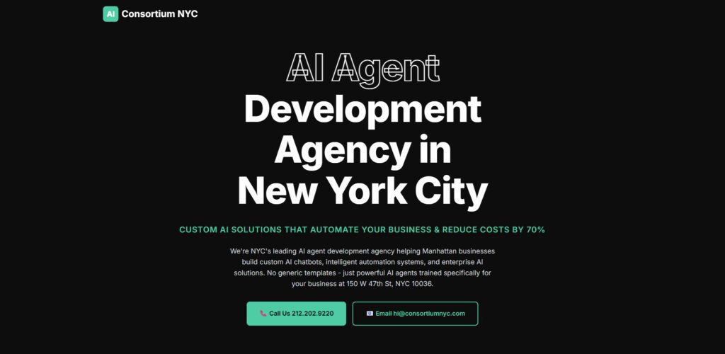 10 Top-Rated NYC B2B Consultancies for Custom GPT Workflow Deployment 7 Consortium NYC AI Agent Development