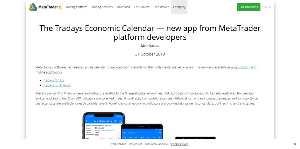 10 Best AI-Driven Economic Calendars for News Trading! 8 MetaTrader Economic Calendar