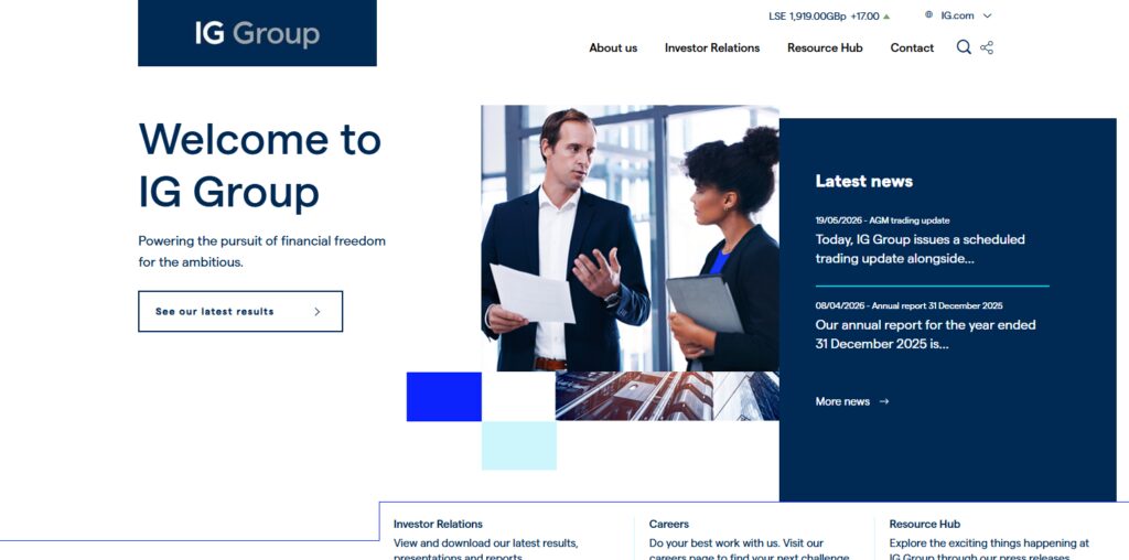 IG Group – Multi-Regulated Forex Broker with SEPA Access