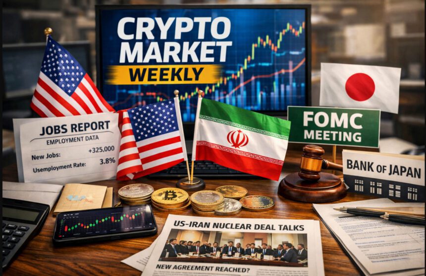 Crypto Market This Week: US-Iran Deal, Jobs Data, FOMC, BoJ
