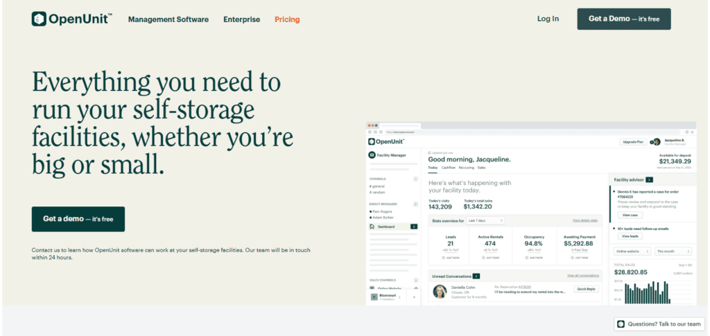 10 Best Climate-Controlled Self-Storage Management Software 11 OpenUnit