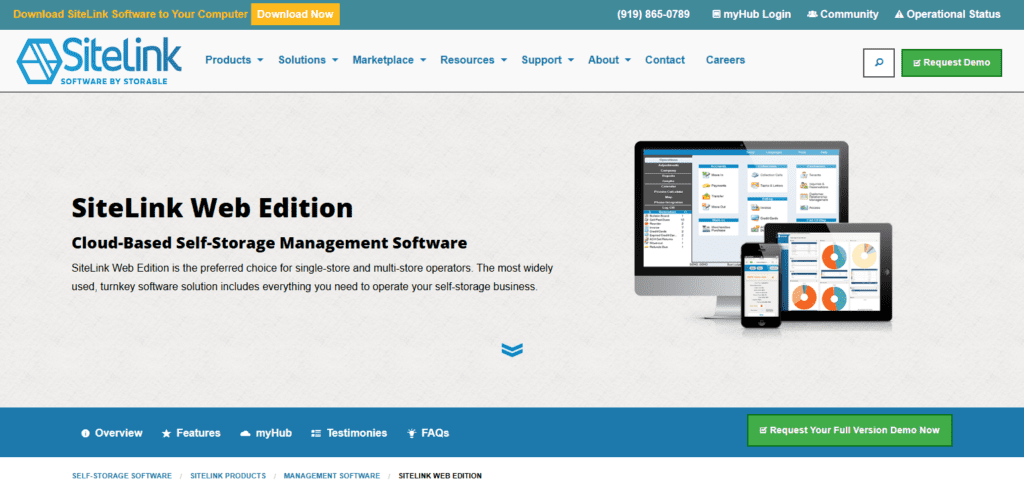 10 Best Climate-Controlled Self-Storage Management Software 2 SiteLink Web Edition