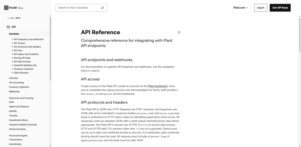 Plaid API