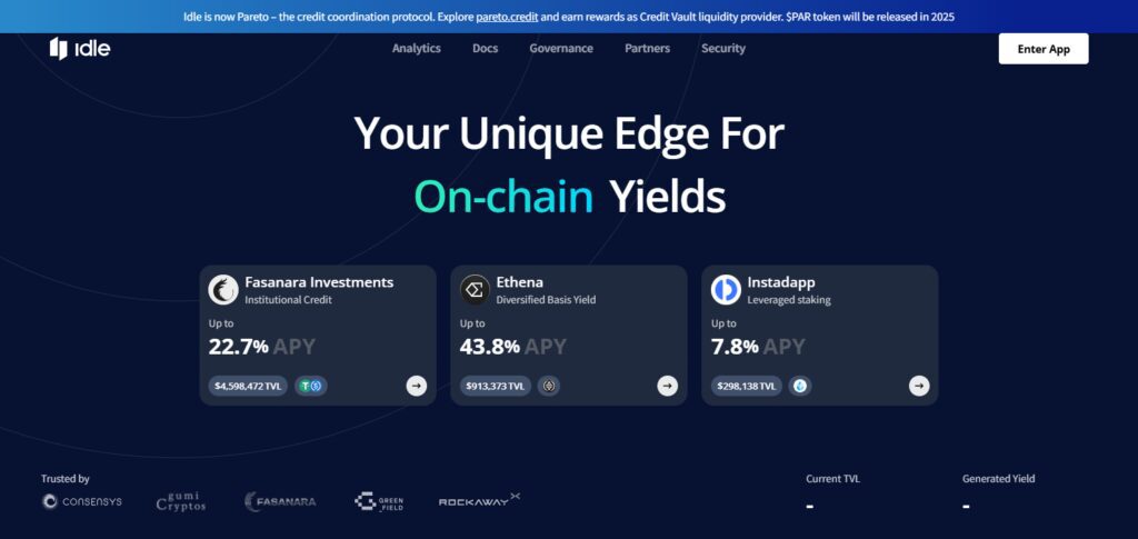 10 Best DeFi Yield Aggregators 2026 Guide 5 Idle Finance