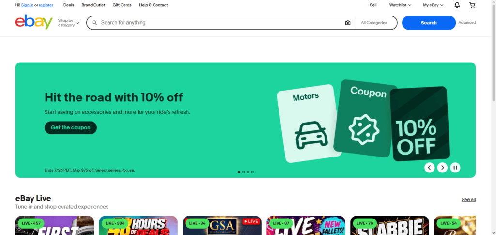 10 E-Commerce Platforms Using Crypto Cashback for Retention 3 eBay